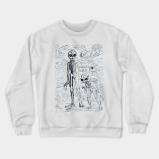 Tall Gray Aliens Crewneck Sweatshirt